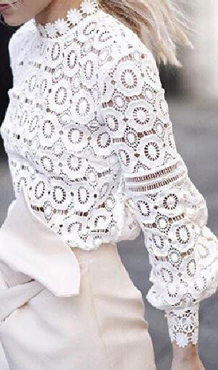 Lace Hollow Top, top, VIVIMARKS