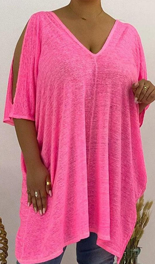 See-through V Neck Top
