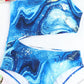 One Shoulder Blue Bikini Set