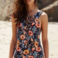 Floral Backless Lace Up Swimsuit, bikini, VIVIMARKS