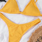 Solid Color Bikini Set