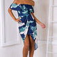 Off The Shoulder Floral Irregular Dress, dress, VIVIMARKS