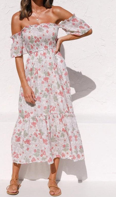 Floral Off The Shoulder Dress