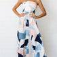 Strapless Geometric Pattern Romper, romper, VIVIMARKS
