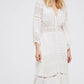 White Lace Front Buttons Dress, dress, VIVIMARKS