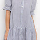 Stripe Short Sleeve Dress