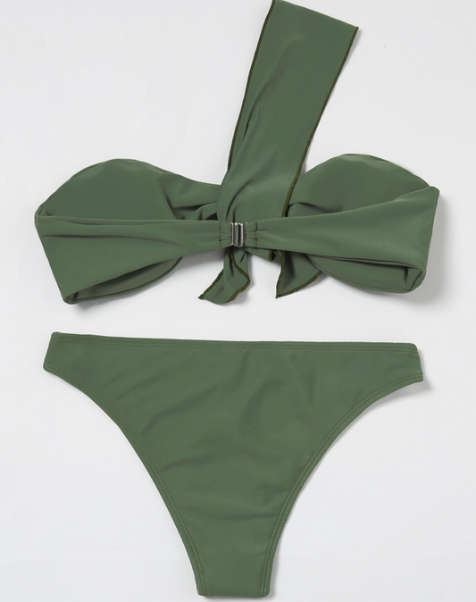 One Shoudler Bikini Set