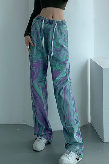 Casual Tie-dyed Trousers