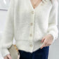 V-neck knitted cardigan