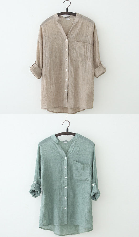Three Quarter Sleeve Shirt, shirt, VIVIMARKS