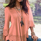 V Neck Lace Splicing Top, top, VIVIMARKS