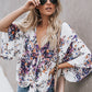 Floral V Neck Top, blouse, VIVIMARKS