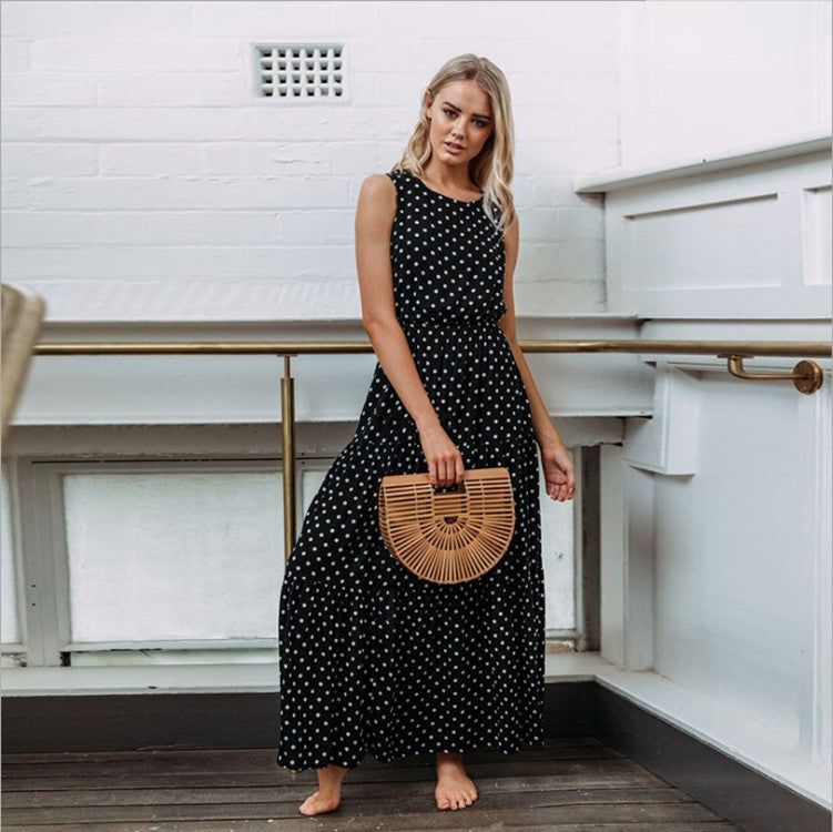 Dots Print Maxi Dress