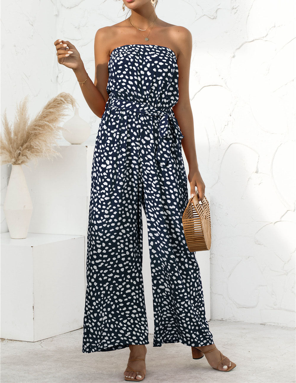 Dots Strapless Romper