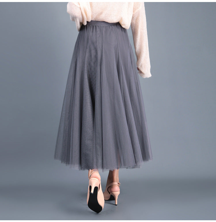 High Waist Grenadine Skirt