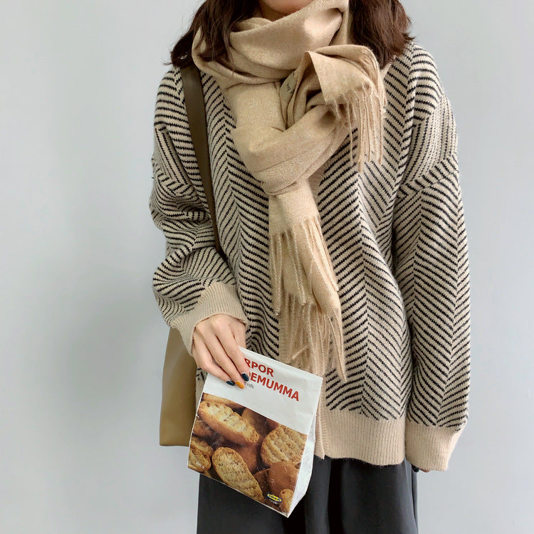Stripe Sweater Cardigan