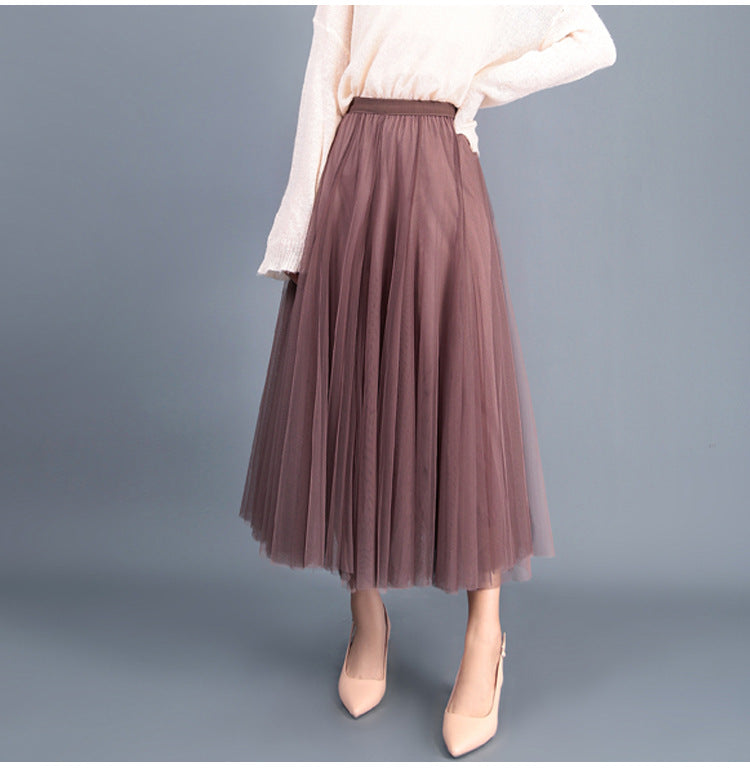 High Waist Grenadine Skirt