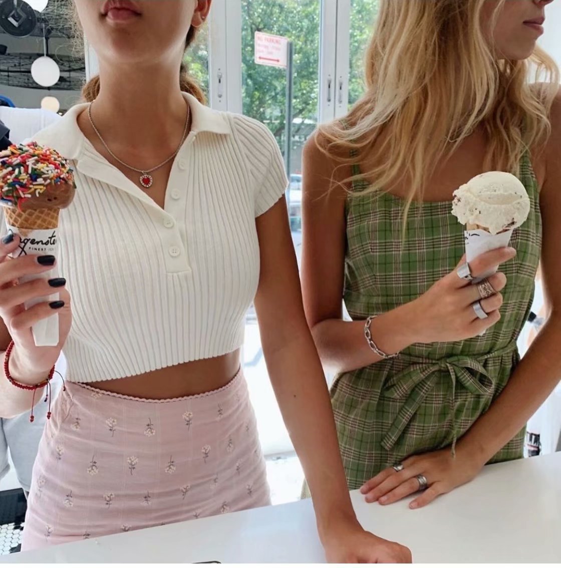 Front Buttons Knit Tops