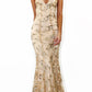 Sequins Backless Maxi Dress