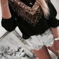 Sequins Splicing Top