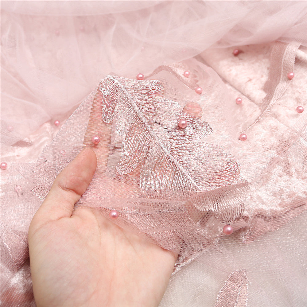 Grenadine Feather Embroidery Skirt