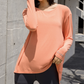 Back Slit Long Sleeve Top
