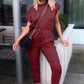Casual Round Neck Two Pieces Set