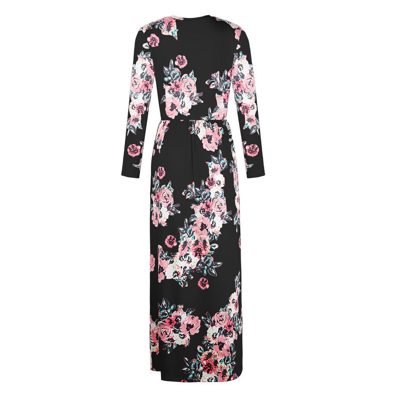 Floral Long Sleeve Maxi Dress