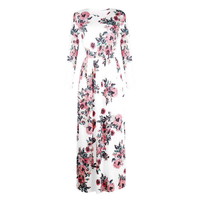 Floral Long Sleeve Maxi Dress