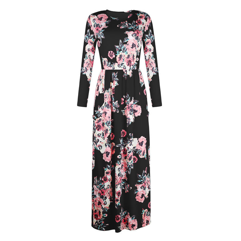 Floral Long Sleeve Maxi Dress