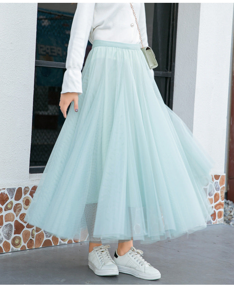 High Waist Grenadine Skirt