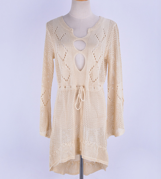 High Low Knit Cover Up