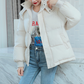 Hooded casual down cotton jacket