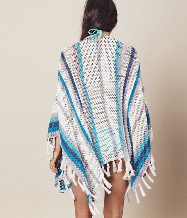 V Neck Tassels Cover Up
