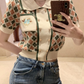 Knit Floral  Top