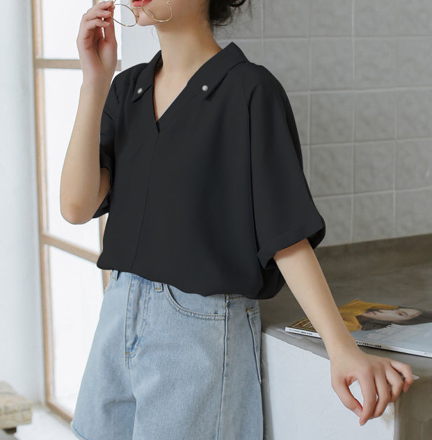 Chiffon V Neck Top
