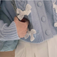 Bowknot Knotted Sweater Cardigan