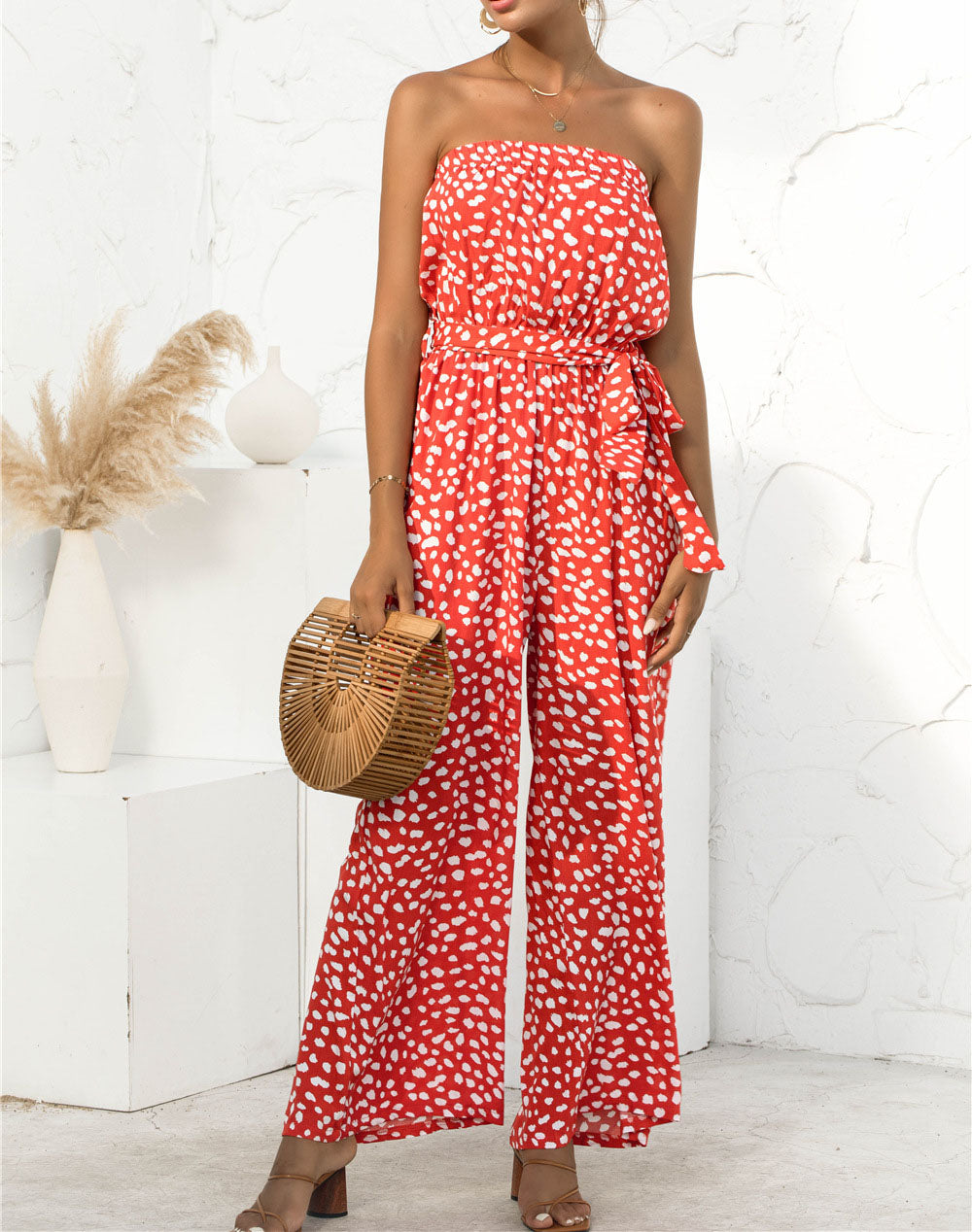 Dots Strapless Romper