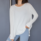 Back Slit Long Sleeve Top