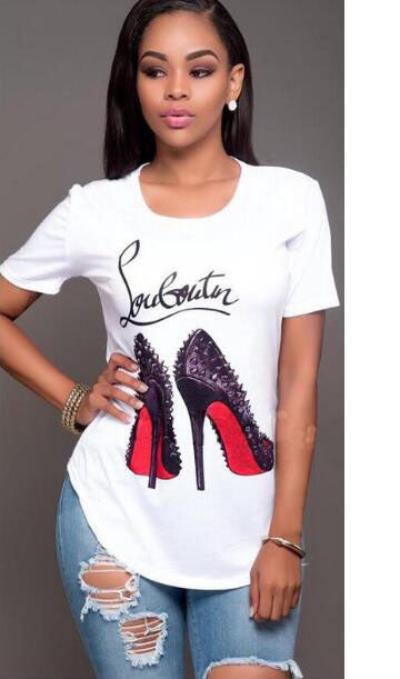 High Heels Print Shirt, top, VIVIMARKS
