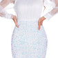 White Sequins Bodycon Dress