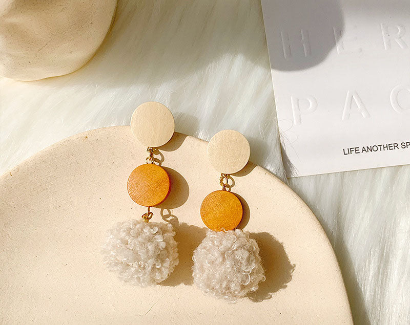 Plush Ball Earrings