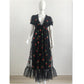 Sequins Strawberry Grenadine V Neck Dress