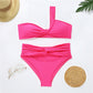 One Shoulder Hollow Out Bikini Set