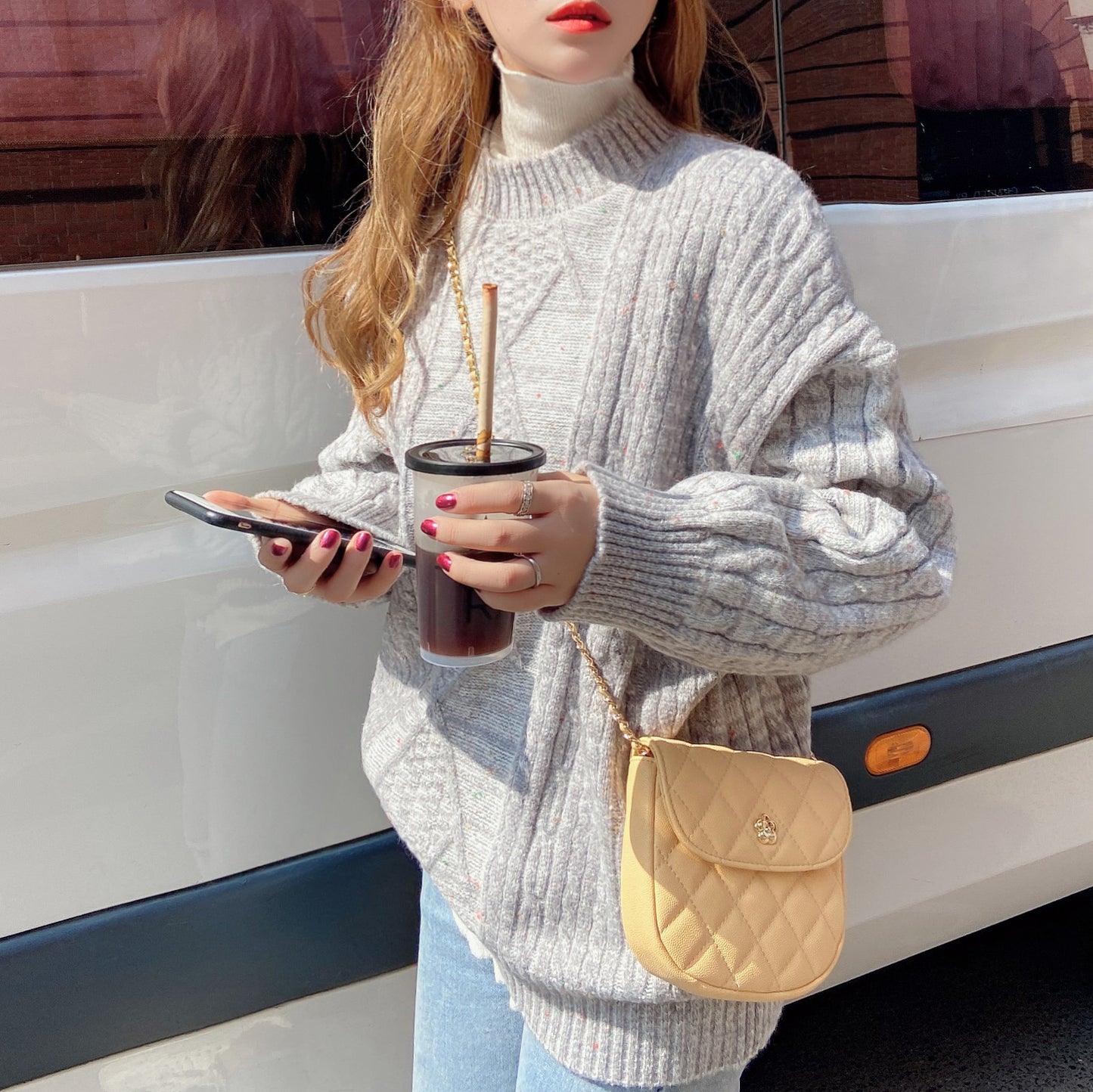 Casual Colorful Dots Sweater