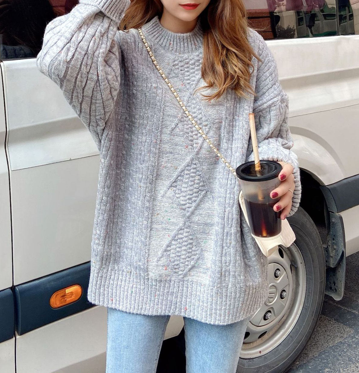 Casual Colorful Dots Sweater