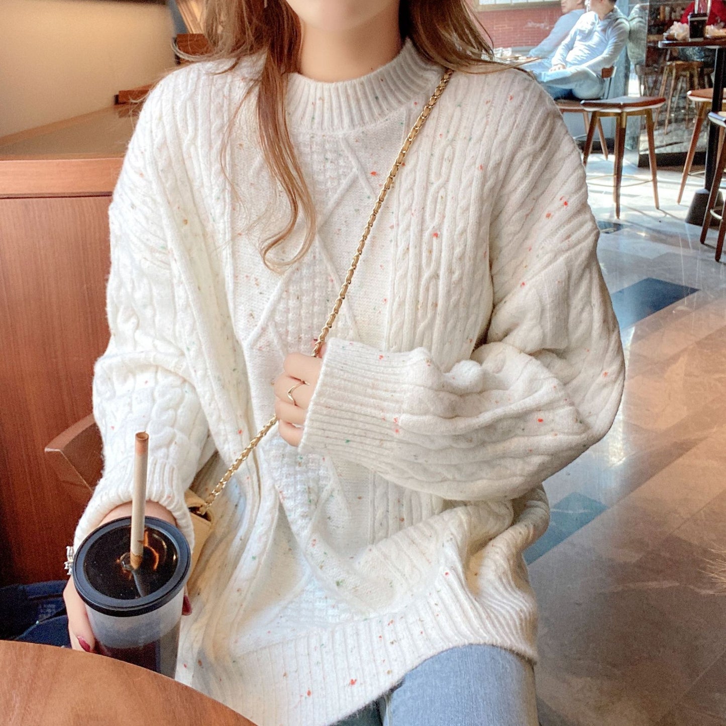 Casual Colorful Dots Sweater