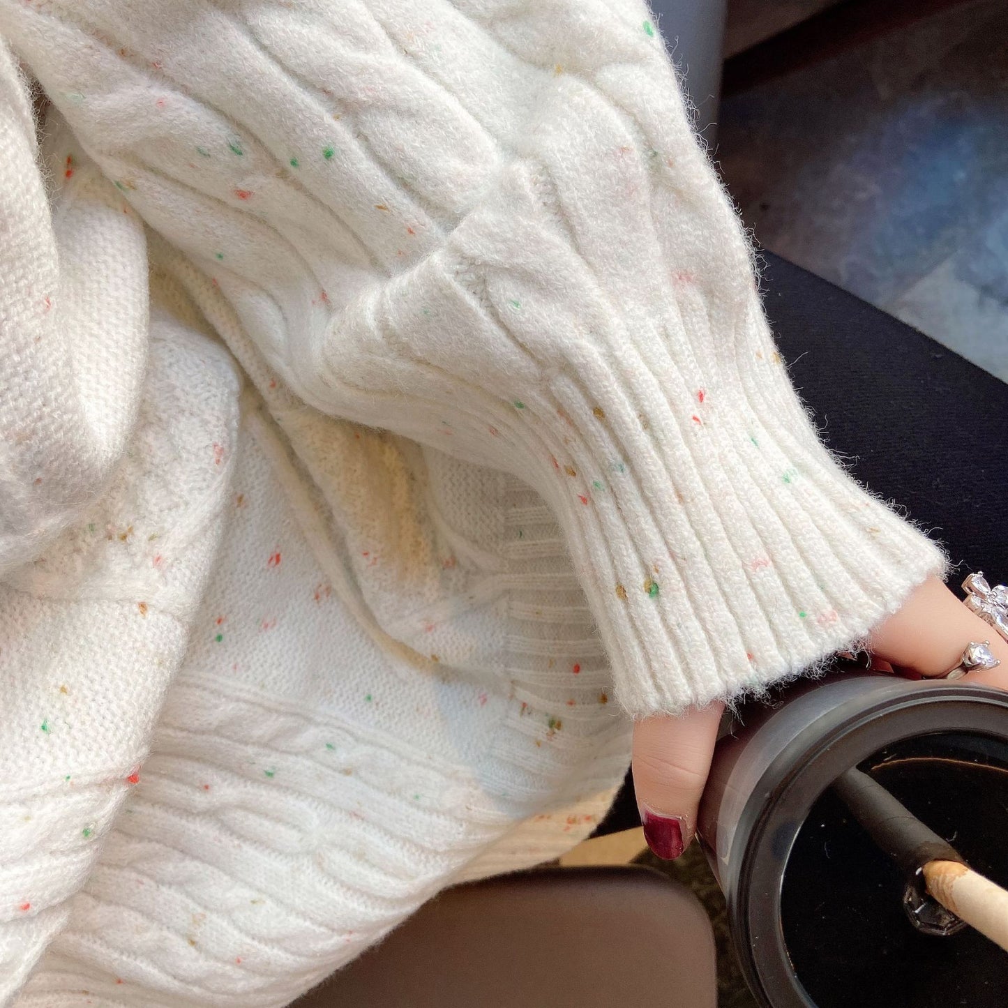 Casual Colorful Dots Sweater