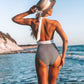 Deep V Neck swimsuit