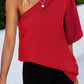One Shoudler Chiffon Top